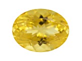 Strong Yellow Danburite 12.3x9.5x6.74ct Oval 4.78ct