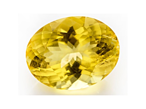 Strong Yellow Danburite 12.3x9.5x6.74ct Oval 4.78ct