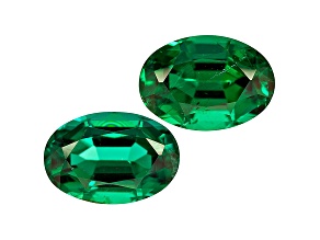Emerald Oval Mixed Step Matched Pair 3.65ctw