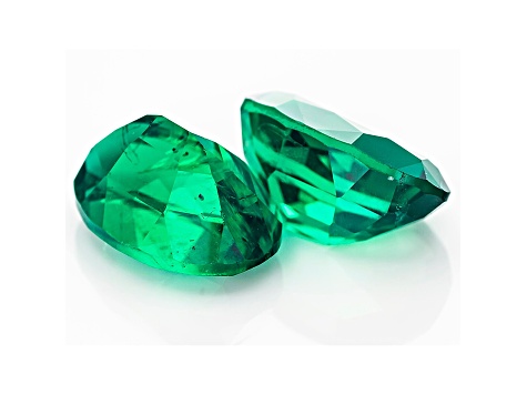 Emerald Oval Mixed Step Matched Pair 3.65ctw