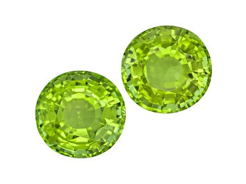 Picture of Peridot 11.72mm Round Mixed Step Cut Matched Set 15.18ctw