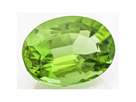 Peridot 14.6x10.8mm Oval Mixed Step Cut 7.91ct