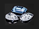 Sapphire Untreated Pear Shape And Emerald Cut Set 2.68ctw