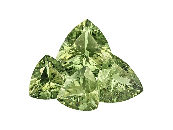 Picture of Green Apatite Trillion Set 14.40ctw