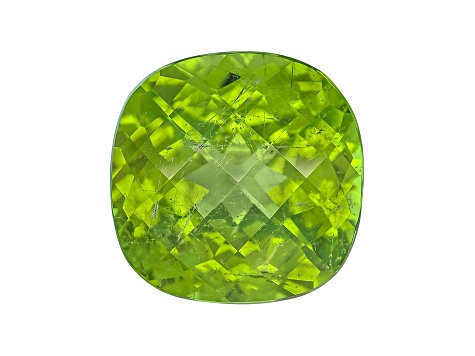 Peridot 13mm Square Cushion Mixed Step Cut 9.19ct