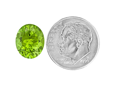 Peridot 11.55x9.62mm Oval Mixed Step Cut 4.87ct - XTP1359 | JTV