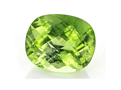 Peridot 12.5x10.4mm Rectangular Cushion Checkerboard Cut 7.08ct