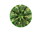 Demantoid Garnet With Horsetail 7.3mm Round 1.74ct