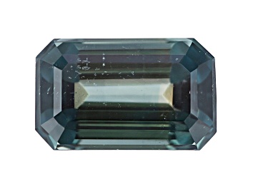 Picture of Gray Bluish Green Sapphire Loose Gemstone Untreated 10.13x6.27x5.13mm Emerald Cut 3.69ct