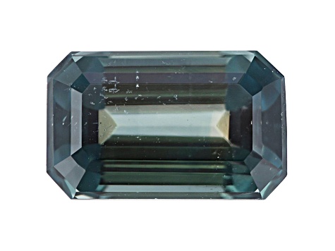 Gray Bluish Green Sapphire Loose Gemstone Untreated 10.13x6.27x5.13mm Emerald Cut 3.69ct