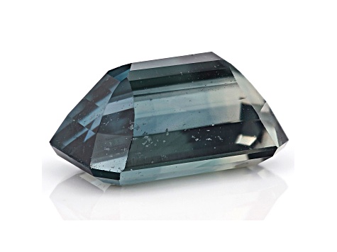 Gray Bluish Green Sapphire Loose Gemstone Untreated 10.13x6.27x5.13mm Emerald Cut 3.69ct