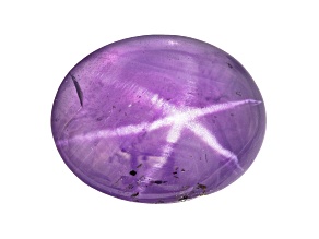 Purple Star Sapphire Loose Gemstone Untreated 10.99x8.51x5.28mm Oval Cabochon 5.30ct