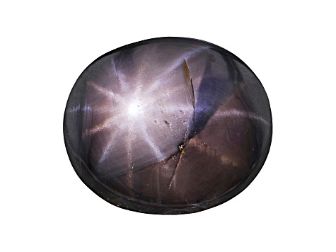 Gray 12-Ray Star Sapphire Untreated 13.18x11.18x6.22mm Oval Cabochon 9.47ct