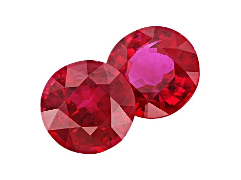 Ruby 5mm Round Matched Pair 1.22ctw