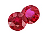 Ruby 5mm Round Matched Pair 1.22ctw