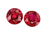 Ruby 5mm Round Matched Pair 1.34ctw