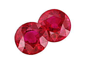 Picture of Ruby 5mm Round Matched Pair 1.29ctw