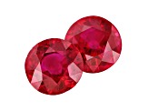 Ruby 5mm Round Matched Pair 1.29ctw
