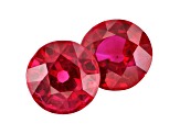 Ruby 5mm Round Matched Pair 1.18ctw