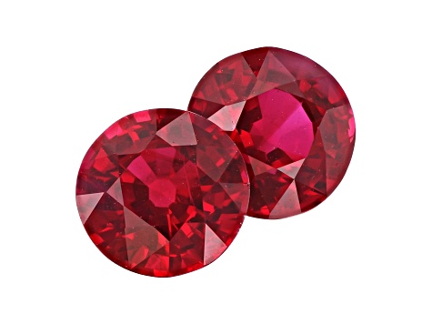 Ruby 5mm Round Matched Pair 1.15ctw