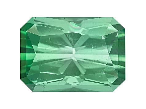 Green Tourmaline Untreated 7.25x5.2x3.92mm Rectangular Octagonal Radiant Cut 1.25ct