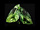 Green Tourmaline Untreated 9.5x5mm Rectangular Octagonal Radiant Cut Matched Pair 3.00ctw