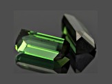 Green Tourmaline Untreated 10.3x6.1mm Emerald Cut Matched Pair 5.00ctw