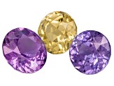 Multi-Color Sapphire 4.5mm To 5mm Round Set 1.46ctw