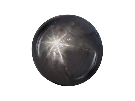 Black Star Sapphire Loose Gemstone 12.50x12.43x10.15mm Round Cabochon 15.11ct