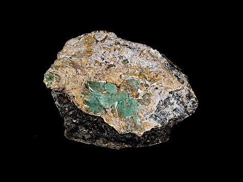 Garnet Demantoid in Host Mineral Specimen Free Form Crystal