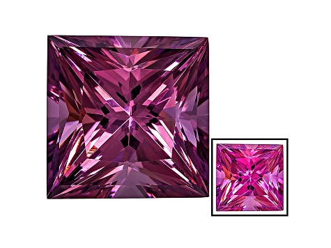 Cranberry Zandrite Color Change 12x12mm Square Princess Cut 10.15ct