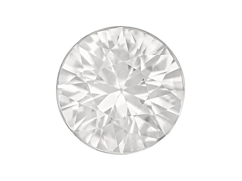 White Zircon 6.5mm Round Diamond cut 1.25ct