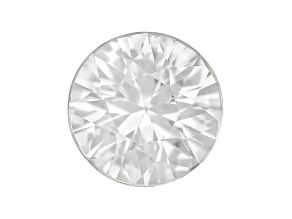 White Zircon 6.5mm Round Diamond cut 1.25ct