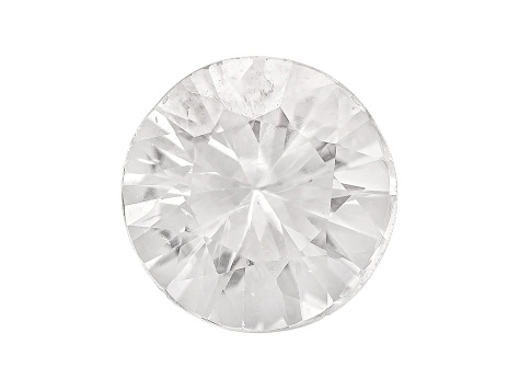 White Zircon 7.5mm Round Diamond Cut 1.75ct