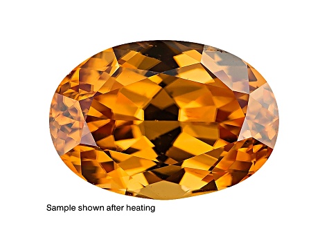 Yellow Zircon Thermochromic Oval 4.75ct