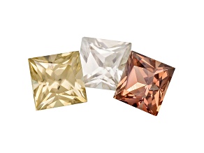 Zircon 5mm Square Princess Cut 2.80ctw Minimum Set Of 3