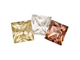 Zircon 5mm Square Princess Cut 2.80ctw Minimum Set Of 3