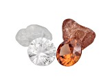 Zircon Box Set Minimum 2.50ctw 6.5mm Round Faceted With 2 Free Form Rough mm Varies