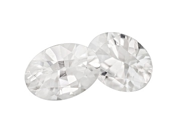 Picture of White Zircon 7x5mm Oval 1.90ctw Set Of 2