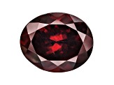 Red Zircon 11.71x9.62mm Oval Mixed Cut 6.46ct