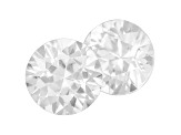 White Zircon 6.5mm Round Diamond Cut Set 2.20ctw