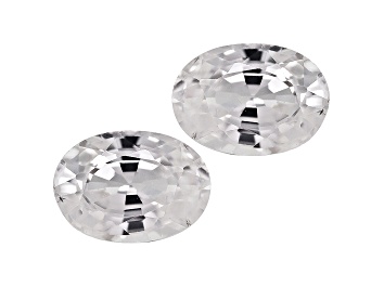 Picture of Tanzanian White Zircon 7x5mm Oval Matched Pair 2.00ctw