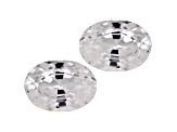 Tanzanian White Zircon 7x5mm Oval Matched Pair 2.00ctw