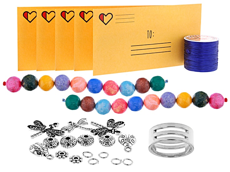 JTV Kids Stretchy Paper Bead Charm Kit