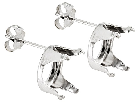 white gold post earrings