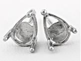 Gemsavvy Sentiments™Rhodium Over Sterling 7x5mm Ps Earring Castings