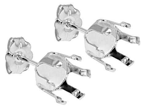 Round Sterling Silver Earring Castings 6mm Ctg012 Jtv Round Sterling Silver Earring Castings 6mm