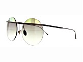 Sunday Somewhere MINGGU Round Brown Frame with Gold Gray Lenses Sunglasses
