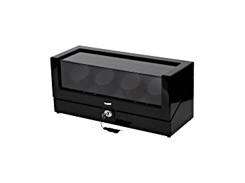 Picture of Mele and Co Langdon Glass Top Locking Four Watch Winder