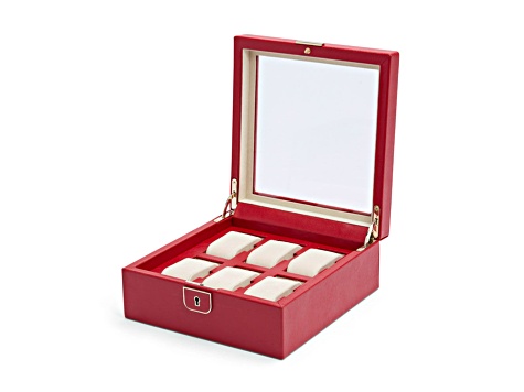 Palermo 6 Piece Watch Box in Red